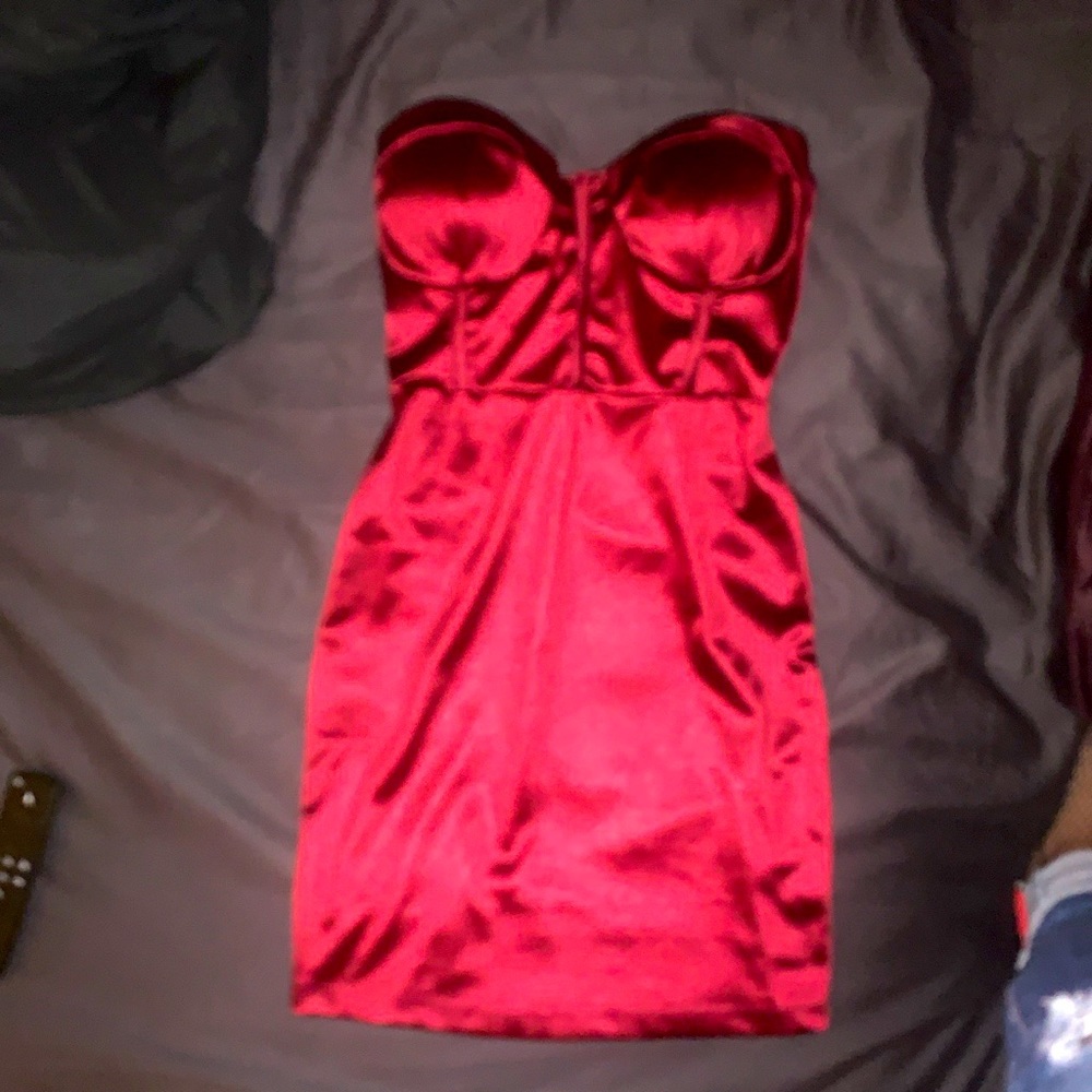 Red Satin Dress